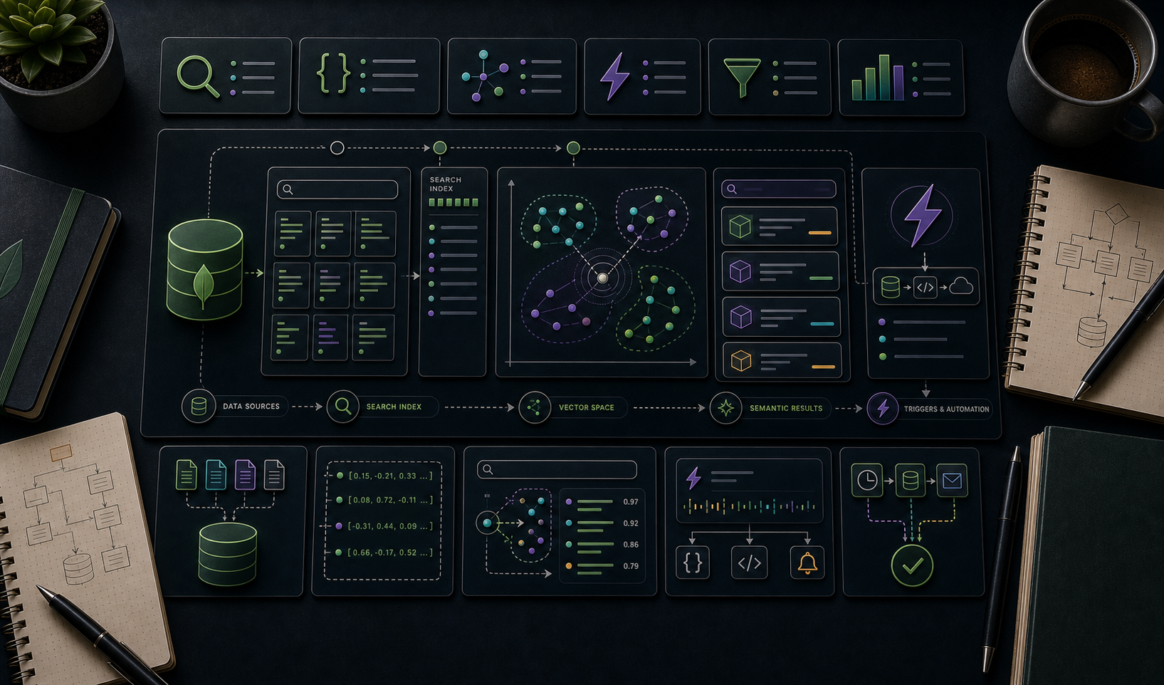 MongoDB Course — 16 · Atlas — Search, Vector Search (RAG), Triggers, Stream Processing