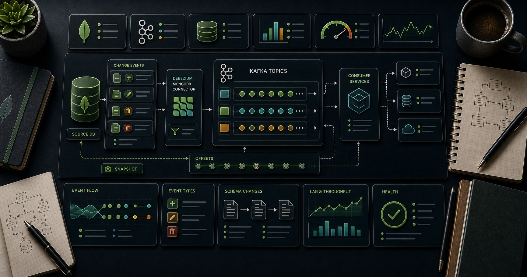 MongoDB Course — 24 · Kafka + Debezium + MongoDB Kafka Connector (Source + Sink)